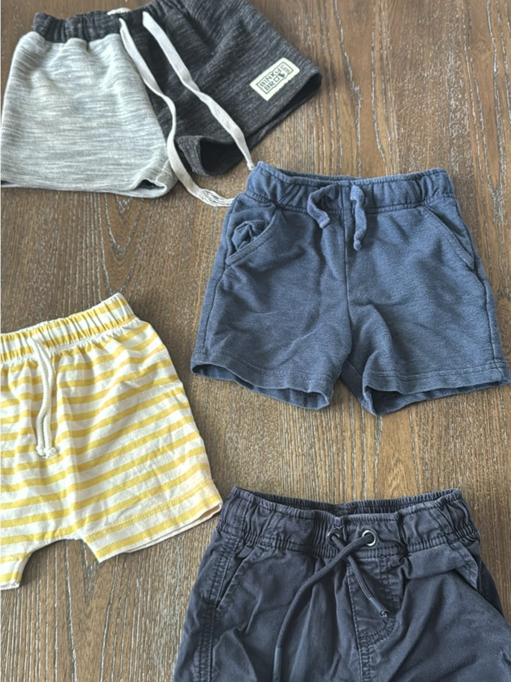 Children's Pull-On Shorts Pack - Navy, Gray & Yellow
